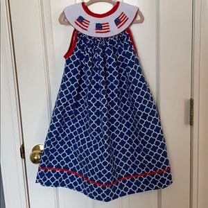 Fourth of July Smocked Dress